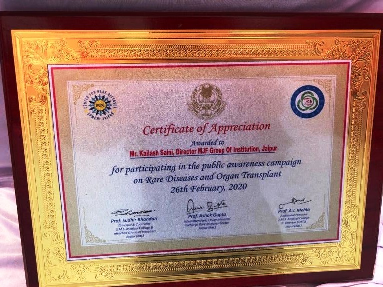 Award of Appreciation